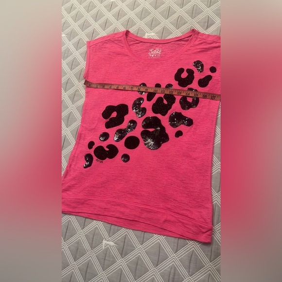 Justice Pink Leopard Sequin Tee - Picture 6 of 6
